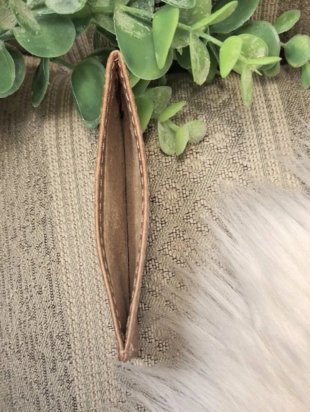Hammitt Tan Distress Textured Leather Card Sleeve